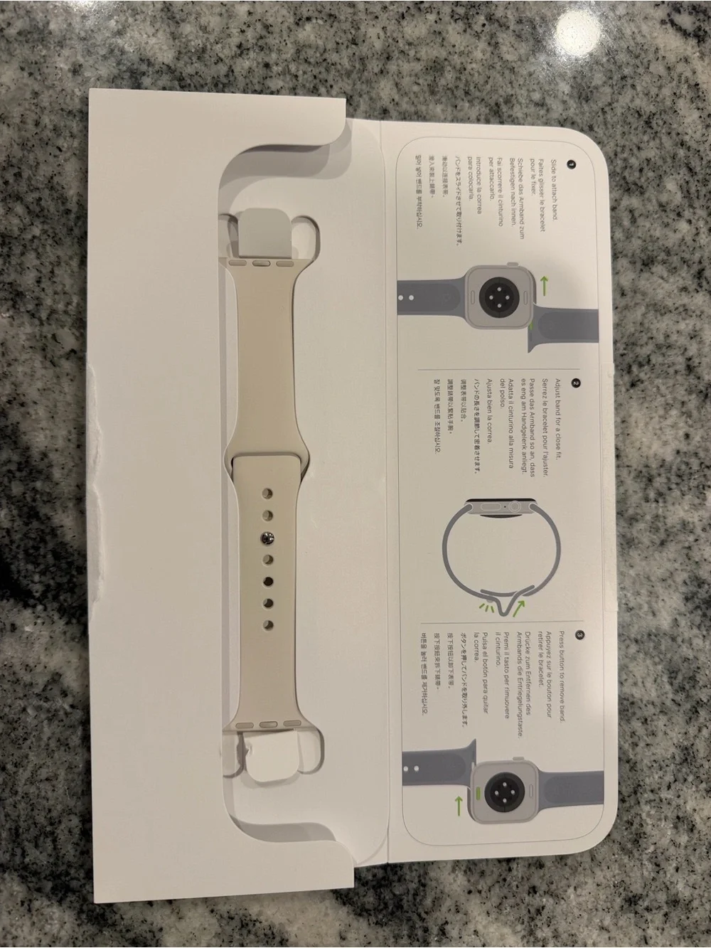 Apple Watch with Silver Case and Cream band